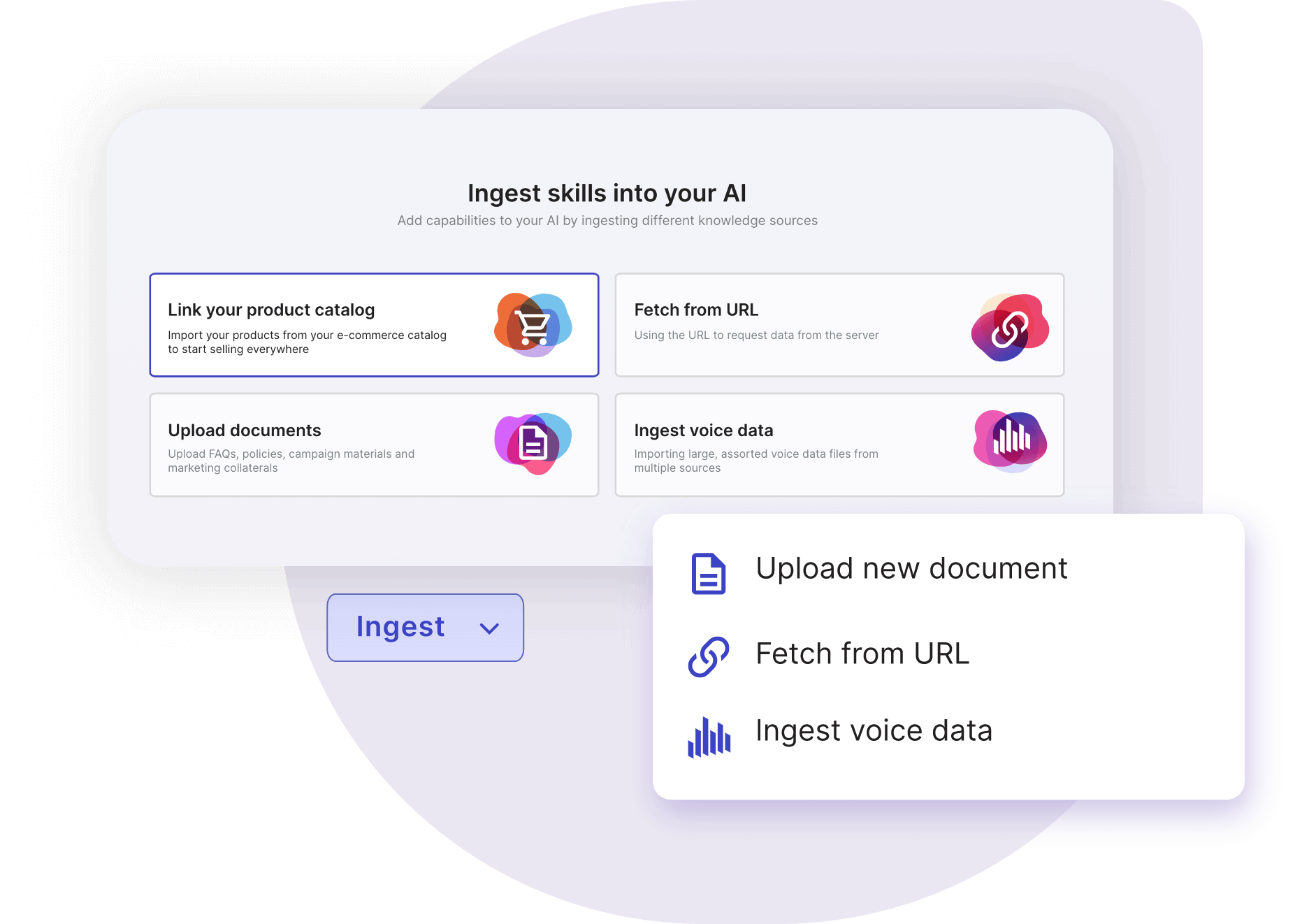 Flyfish's screen showing ingest skills into your AI